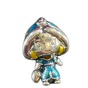 Disney Jasmine Bead Charm Aladdin Princess Sterling Silver Bracelet Pendant
